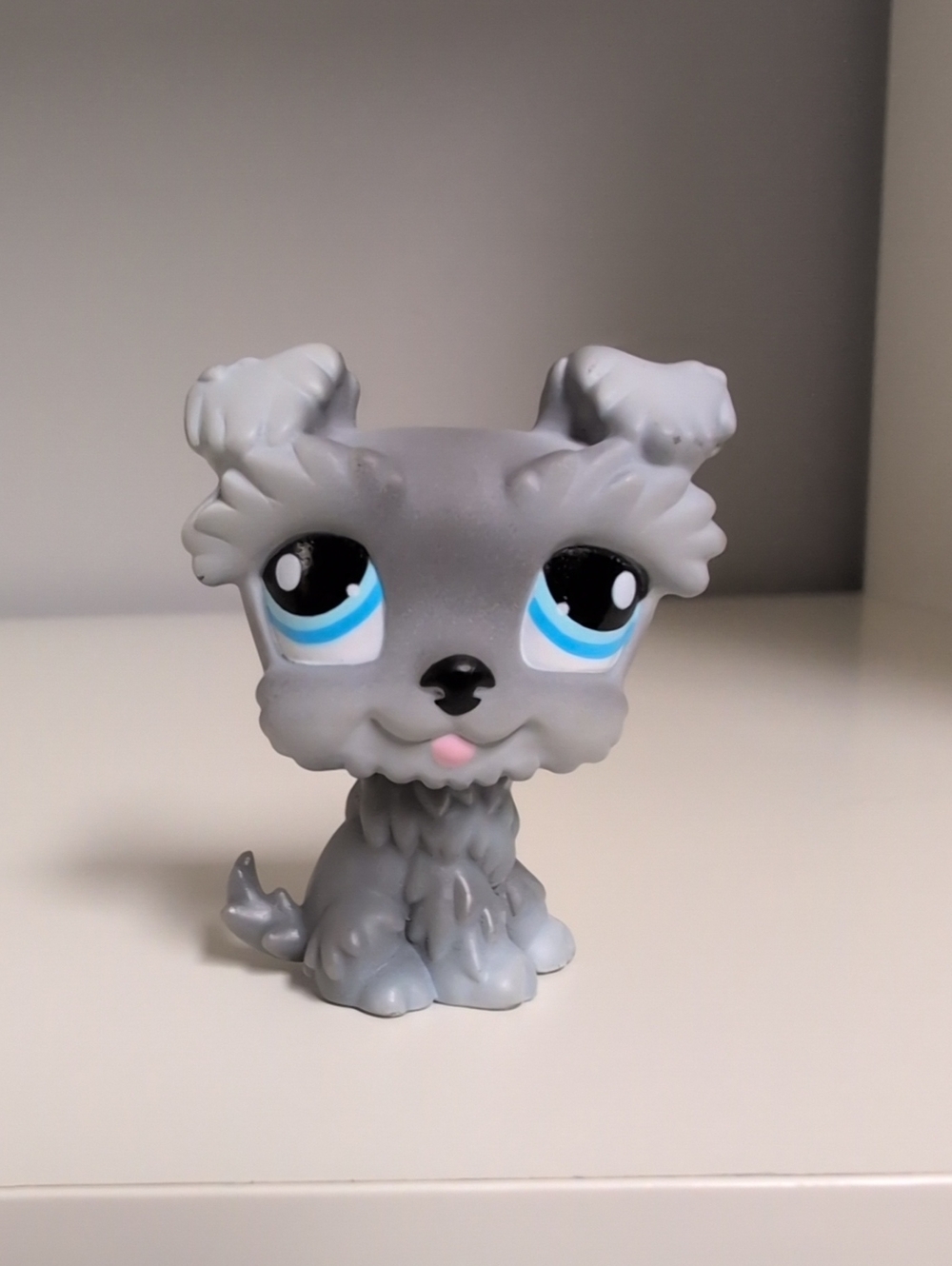 Littlest Pet Shop #1393 Authentic Hasbro LPS Grey Schnauzer Dog Collectible